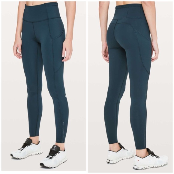 Lululemon fast and free tights nocturnal teal 4 28” - Picture 1 of 13